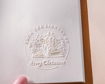 Book Embosser Personalized /Custom Book Stamp/Library Embosser Stamp /Ex Libris /From The Library Of /Christmas Gift For Book Lovers
