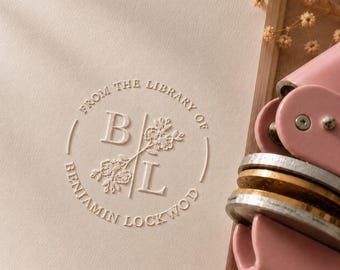 Book Embosser Personalized /Custom Book Stamp/Library Embosser Stamp /Ex Libris /From The Library Of /Christmas Gift For Book Lovers