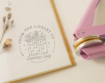 Book Embosser Personalized /Custom Book Stamp/Library Embosser Stamp /Ex Libris /From The Library Of /Christmas Gift For Book Lovers