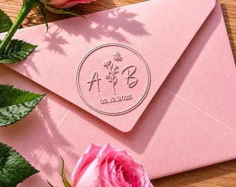 Custom Book Embosser Stamp for Wedding /Personalized Ex Libris Seal for Couples /Unique Engagement /Anniversary /Valentine's Day Gift