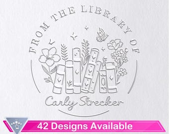 Book Embosser Personalized /Custom Book Stamp/Library Embosser Stamp /Ex Libris /From The Library Of /Christmas Gift For Book Lovers