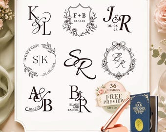 Custom Book Embosser Stamp for Wedding /Personalized Ex Libris Seal for Couples /Unique Engagement /Anniversary /Valentine's Day Gift