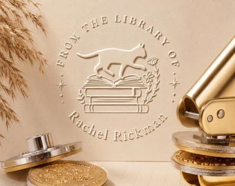Book Embosser Personalized /Custom Book Stamp/Library Embosser Stamp /Ex Libris /From The Library Of /Christmas Gift For Book Lovers