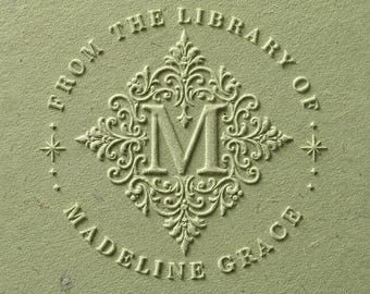 Book Embosser Personalized /Custom Book Stamp/Library Embosser Stamp /Ex Libris /From The Library Of /Christmas Gift For Book Lovers
