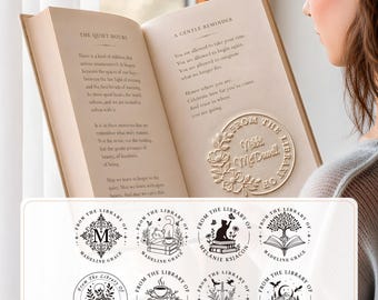 Book Embosser Personalized /Custom Book Stamp/Library Embosser Stamp /Ex Libris /From The Library Of /Christmas Gift For Book Lovers