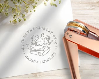 Book Embosser Personalized /Custom Book Stamp/Library Embosser Stamp /Ex Libris /From The Library Of /Christmas Gift For Book Lovers