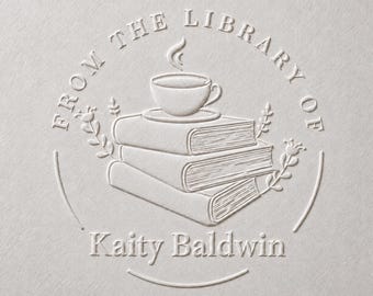 Book Embosser Personalized /Custom Book Stamp/Library Embosser Stamp /Ex Libris /From The Library Of /Christmas Gift For Book Lovers