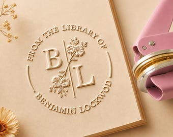 Book Embosser Personalized /Custom Book Stamp/Library Embosser Stamp /Ex Libris /From The Library Of /Christmas Gift For Book Lovers