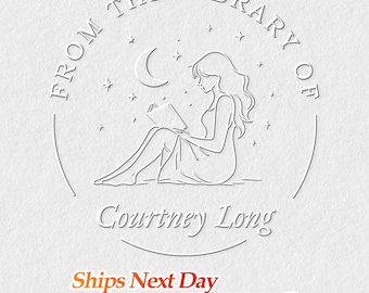 BOOK EMBOSSER PERSONALIZED - Custom Book Stamp/Library Embosser Stamp /Ex Libris /Logo Embosser /Christmas Gift For Book Lovers