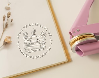 Book Embosser Personalized /Custom Book Stamp/Library Embosser Stamp /Ex Libris /From The Library Of /Christmas Gift For Book Lovers