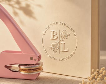 Book Embosser Personalized /Custom Book Stamp/Library Embosser Stamp /Ex Libris /From The Library Of /Christmas Gift For Book Lovers