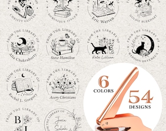Custom Book Embosser, Personalized Ex Libris Stamp, Library Self-ink Seal, Book Lover Gift, From The Library Of Stamp, Meaningful Gift