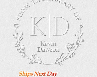 BOOK EMBOSSER PERSONALIZED - Custom Book Stamp/Library Embosser Stamp /Ex Libris /Logo Embosser /Christmas Gift For Book Lovers