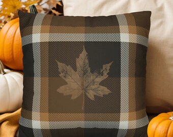 Fall Pillow Cover, Autumn Leaves, Fall Pillow Cover, Autumn Decoration, Thanksgiving Decor, Boho Home Decor, Double Sided Print