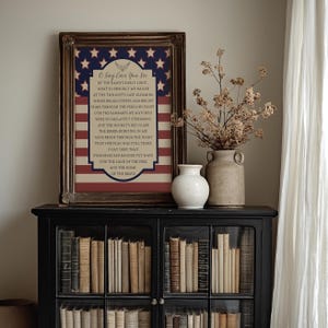 Rustic Vintage Americana Art, Star Spangled Banner Giclee Print, July 4th Decorations, Multiple Sizes Available