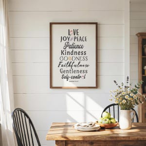 Fruit of the Spirit Religious Artwork, Bible Quote Art, Christian Artwork Giclee Print, Faithful Home Decor, Multiple Sizes Available