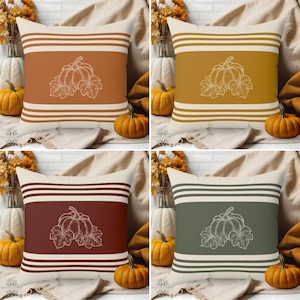 Pumpkin Pillow, Fall Pillow, Autumn Throw Pillow, Autumn Decoration, Halloween Decor, Thanksgiving Decor, Double Sided Print