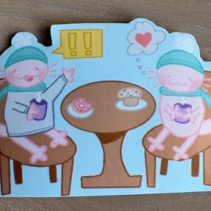 Cozy Axolotls| Cute Axolotl Sticker