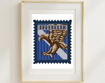 Harry Potter Ravenclaw stamp Cross Stitch Pattern (PDF Download)