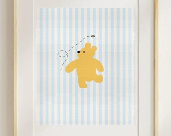 Vintage Winnie the Pooh Cross Stitch Pattern (PDF Download)