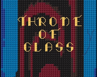 Throne of Glass Bookmark Cross Stitch Pattern (PDF Download)