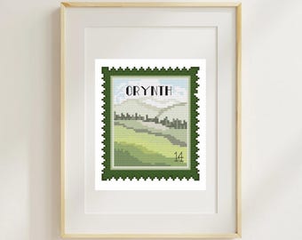 Orynth Throne of glass Stamp Cross Stitch Pattern (PDF Download)