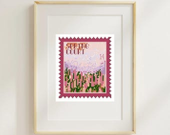 ACOTAR Spring Court Stamp Cross Stitch Pattern (PDF Download)
