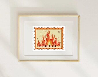 ACOTAR Autumn Court Stamp Cross Stitch Pattern (PDF Download)