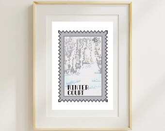 ACOTAR Winter Court Stamp Cross Stitch Pattern (PDF Download)