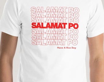 Filipino Mens light T-Shirt, Funny T-shirt, Tagalog Tshirt, Philippines Salamat Po Thank You