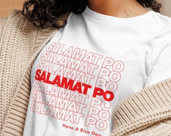 Filipino Womens T-Shirt, Funny T-shirt, Tagalog Tshirt, Filipina, Philippines Salamat Po Thank You