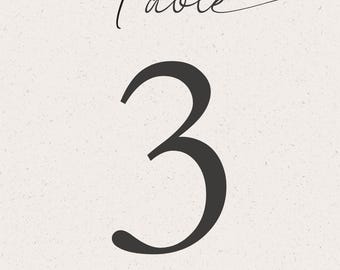 Personalised Table Number