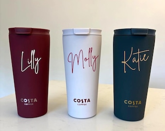 Personalised Costa Coffee Travel Cup: Soft Touch 16oz - Coffee Lover Gift