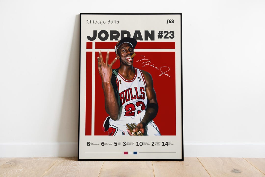 Michael Jordan Digital Poster, Michael Jordan NBA Poster, Michael