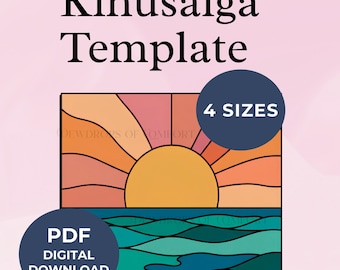 Kinusaiga Sunset Template Sunset Kinusaiga Pattern Sunrise Kinusaiga Pattern Landscape Kinusaiga Pattern Printable Spring Kinusaiga Summer