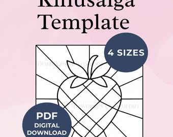Kinusaiga Strawberry Template Strawberry Kinusaiga Pattern PDF Fruit Kinusaiga Pattern Summer Kinusaiga Pattern Printable Fabric Art Pattern
