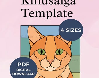 Kinusaiga Cat Pattern Pet Cat Kinusaiga Template Kitten Kinusaiga Pattern Cat Kinusaiga Pattern Printable Kinusaiga Animal Pattern Kitty PDF