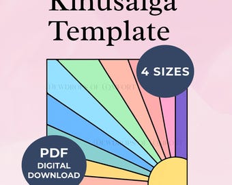 Kinusaiga Sunray Pattern Sunbeam Kinusaiga Pattern Sun Kinusaiga Pattern Sunshine Kinusaiga Template Summer Kinusaiga Pattern Printable PDF
