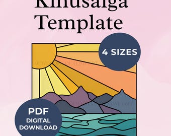 Kinusaiga Sunset Template Mountain Kinusaiga Pattern Ocean Kinusaiga Pattern Landscape Kinusaiga Pattern Printable Sunrise Kinusaiga Pattern