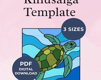 Zeeschildpad Kinusaiga-patroon Zeeschildpad Kinusaiga-sjabloon Oceaan dier Kinusaiga-patroon Kust Kinusaiga-patroon natuur stof Art Design