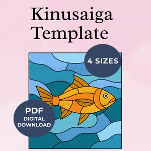 Kinusaiga fiskmall Kinusaiga fiskmönster Kinusaiga-mall för nybörjaröring Kinusaiga-mall för vattenbruk Utskrivbar tygkonst för hav PDF