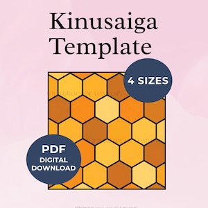 Honeycomb Kinusaiga Pattern Beginner Kinusaiga Pattern Geometric Kinusaiga Pattern Printable Abstract Kinusaiga Pattern for Beginners Mosaic