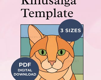 Kinusaiga kat patroon huisdier kat Kinusaiga sjabloon Kitten Kinusaiga patroon Kat Kinusaiga patroon afdrukbare Kinusaiga dier patroon Kitty PDF