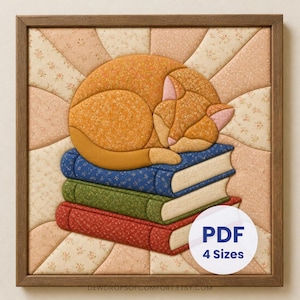 Bookish Cat Kinusaiga Pattern Cat Book Kinusaiga Pattern Bookish Kinusaiga Template Cat Lover Home Decor Gift Pet Cat Japanese Fabric Art