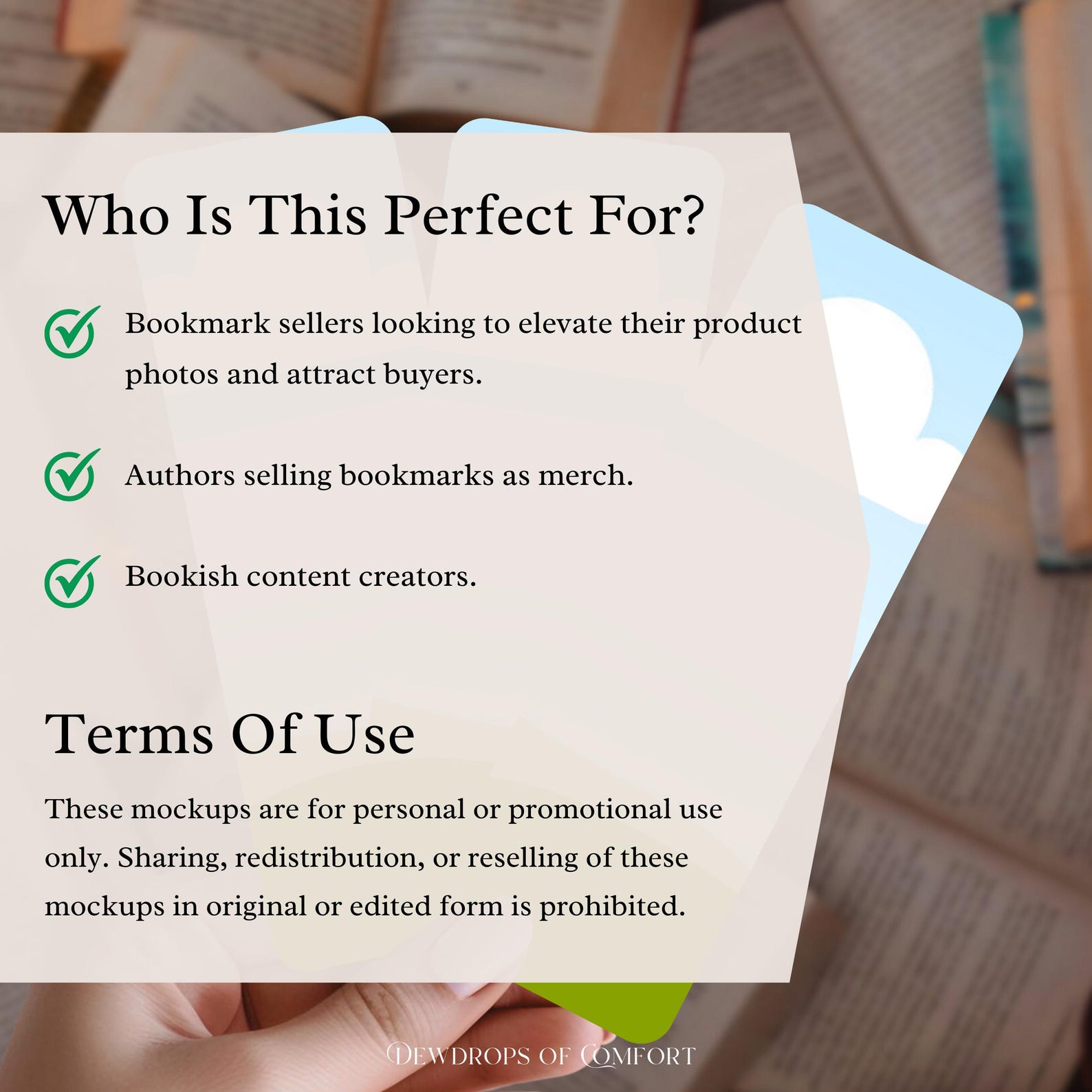 Four Bookmark Mockup Canva Template, Multiple Bookmark Mock Up, Rounded ...