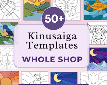 Kinusaiga Pattern Bundle Beginner Kinusaiga Patterns Printable Kinusaiga Template Landscape Kinusaiga Pattern Flower Kinusaiga Template PDF
