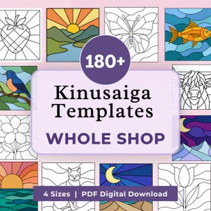 Kinusaiga Pattern Bundle Beginner Kinusaiga Patterns Printable Kinusaiga Template Landscape Kinusaiga Pattern Flower Kinusaiga Template PDF