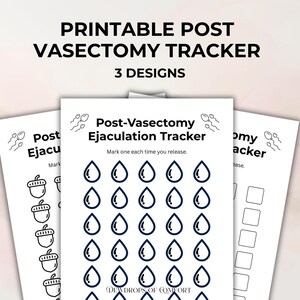 Grappige post-vasectomie-tracker afdrukbaar, afdrukbaar Vasectomielogboek Vasectomiezorgpakket Tracker-logboek Vasectomieherstel-tracker Vasectomiecadeau