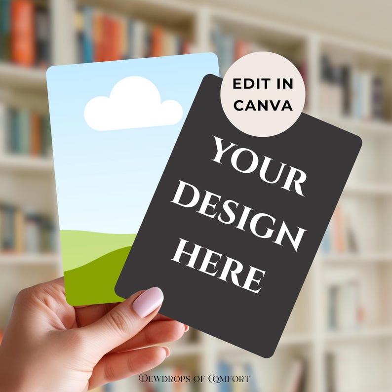 Editable Mockups for Kindle Inserts. Showcase your designs in style with this aesthetic mockup template! This template includes 1 editable mockup for displaying 2 insert designs, featuring an aesthetic bookshelf background for that perfect bookish vibe! Simply drag and drop your designs into the Canva template.

Designed for bookish creators, authors, and small business owners selling inserts.