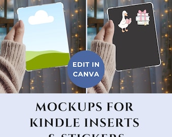 Kindle Insert Mockup Canva, Kindle Sticker Mockup, Kindle Case Mockup Kindle Mockup Template Kindle Clear Case Mockup Kindle Insert Mock Up